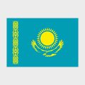 Флаг большой односторонний с прямой печатью Казахстан