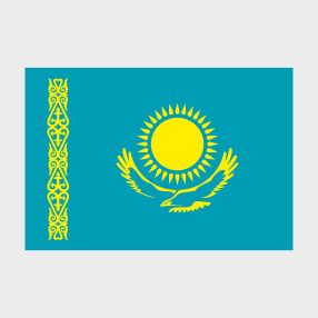 Флаг стандартный односторонний Казахстан