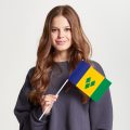 Флаг среднего размера двусторонний, Блэкаут Сент-Винсент и Гренадины