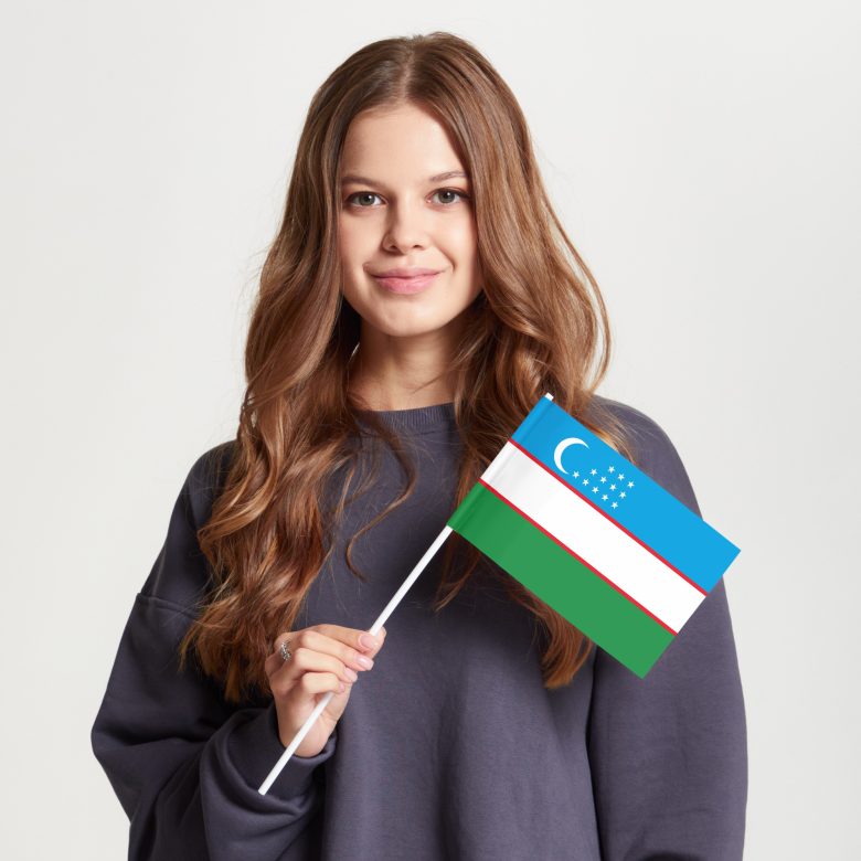 Флаг малый односторонний Узбекистан