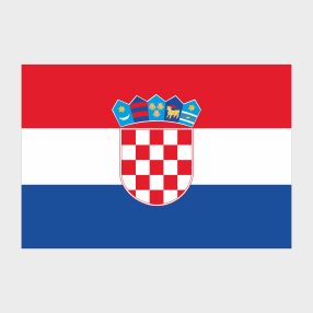 Флаг среднего размера односторонний Хорватия