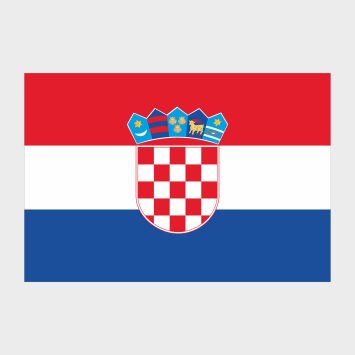 Флаг большой односторонний Хорватия