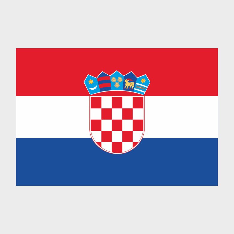 Флаг большой односторонний Хорватия
