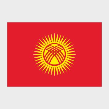 Флаг среднего размера двусторонний Киргизия