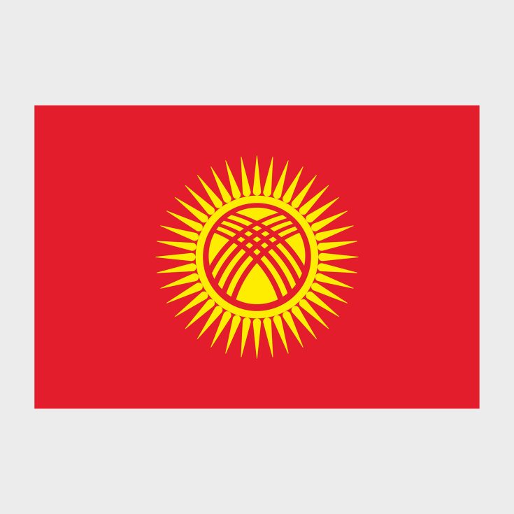 Флаг среднего размера односторонний, Блэкаут Киргизия