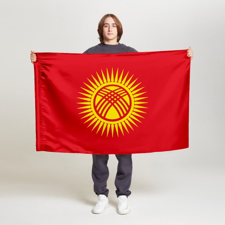 Флаг среднего размера односторонний, Блэкаут Киргизия