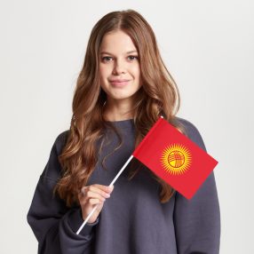 Флаг среднего размера односторонний, Блэкаут Киргизия