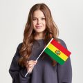Флаг стандартный двусторонний с подкладкой Боливия