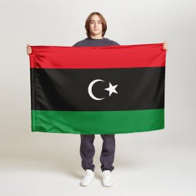 Флаг малый двусторонний с подкладкой Ливия