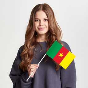 Флаг малый односторонний прямая печать Камерун