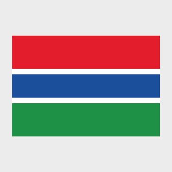 Флаг среднего размера двусторонний Гамбия