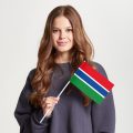 Флаг среднего размера двусторонний Гамбия