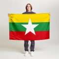 Флаг стандартный двусторонний с подкладкой Мьянма