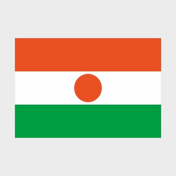 Флаг среднего размера двусторонний Нигер