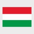 Флаг большой односторонний с прямой печатью Венгрия
