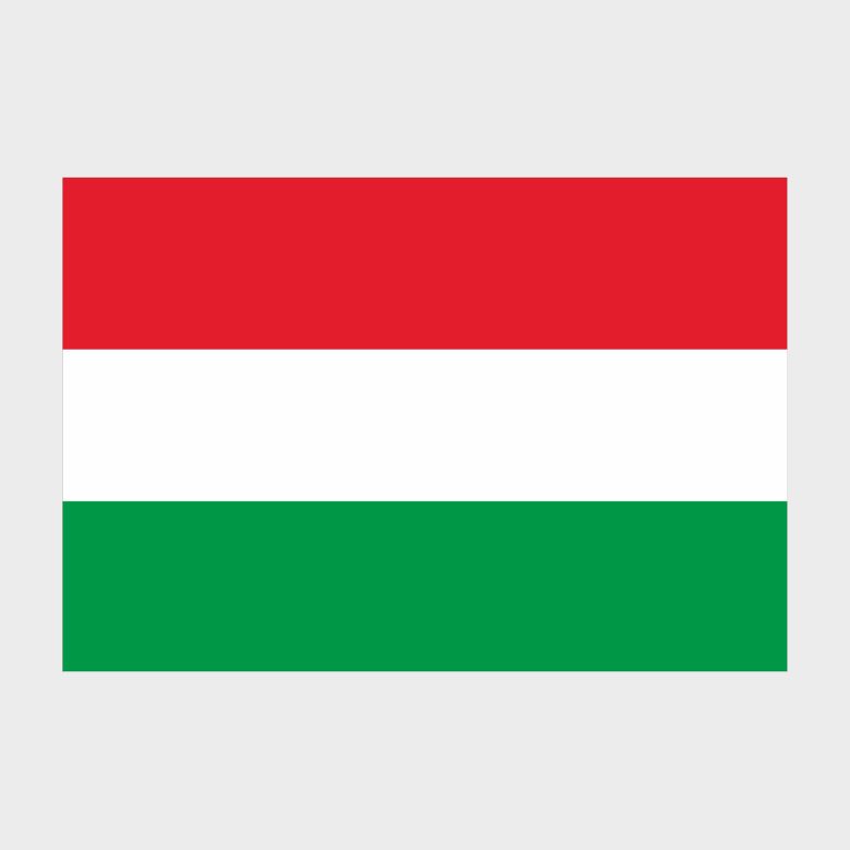 Флаг большой односторонний с прямой печатью Венгрия