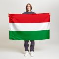 Флаг большой односторонний с прямой печатью Венгрия