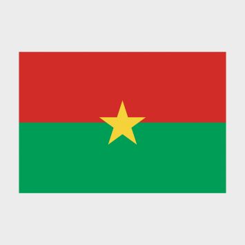 Флаг среднего размера двусторонний Буркина-Фасо