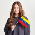 Флаг малый односторонний прямая печать Венесуэла