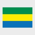 Флаг малый односторонний прямая печать Габон
