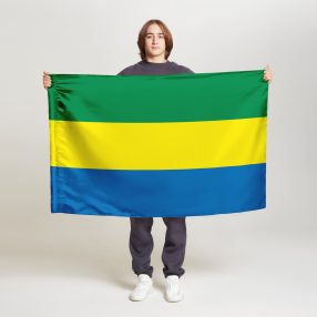 Флаг большой двусторонний Габон