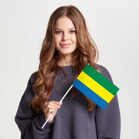 Флаг большой двусторонний Габон