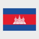 Флаг малый двусторонний Камбоджа