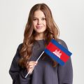 Флаг стандартный односторонний Камбоджа