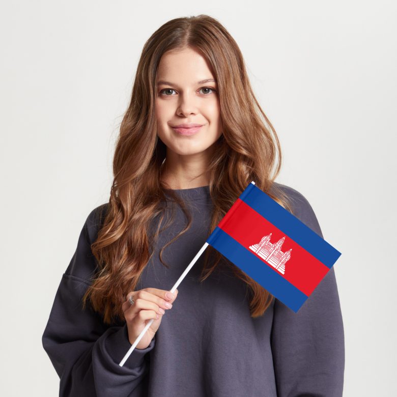Флаг стандартный односторонний Камбоджа