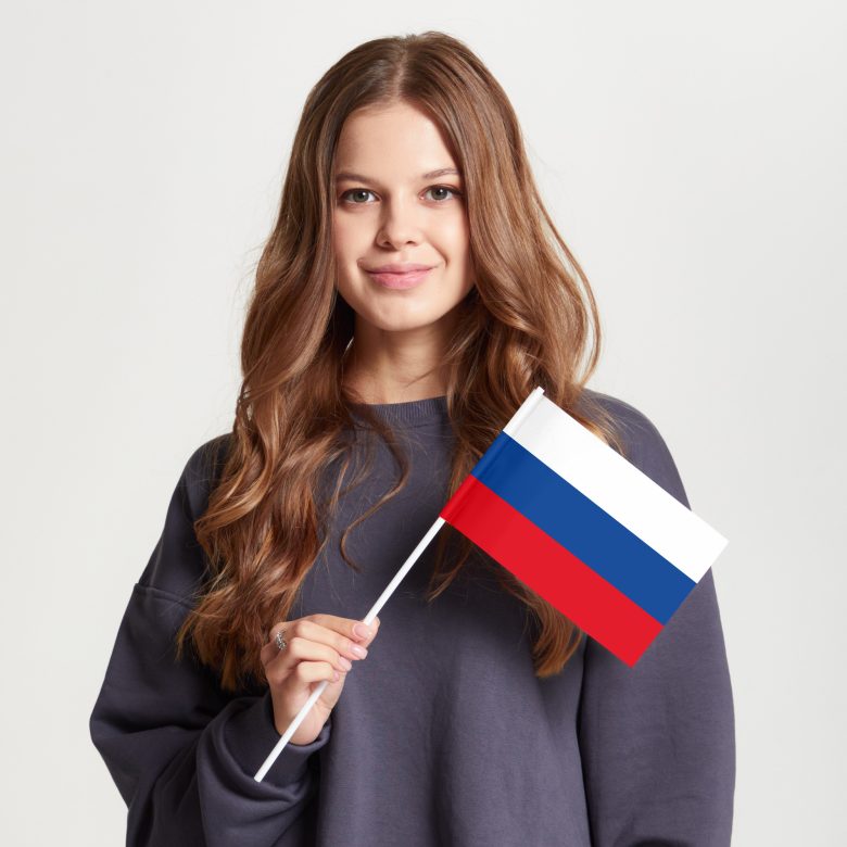 Флаг малый двусторонний России
