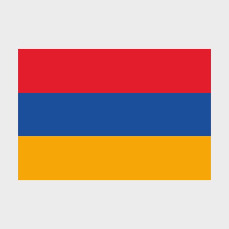 Флаг большой односторонний с прямой печатью Армения