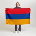 Флаг большой односторонний с прямой печатью Армения