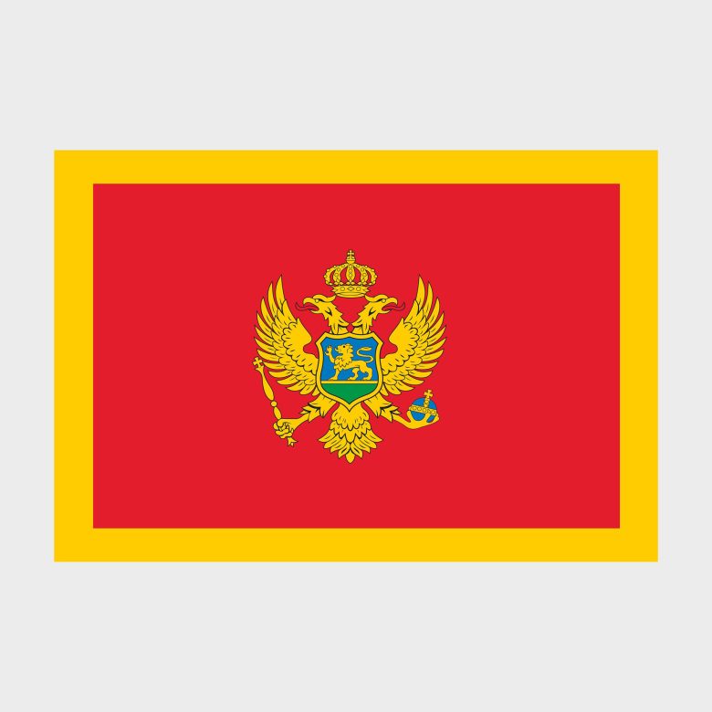Флаг среднего размера двусторонний, Блэкаут Черногория