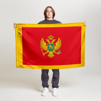 Флаг большой односторонний Черногория