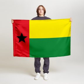 Флаг стандартный двусторонний с подкладкой Гвинея-Бисау