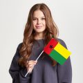 Флаг стандартный двусторонний с подкладкой Гвинея-Бисау
