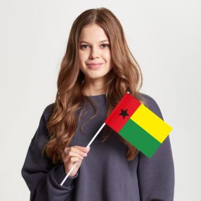 Флаг стандартный двусторонний с подкладкой Гвинея-Бисау