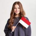Флаг малый односторонний Индонезия