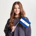 Флаг малый двусторонний Никарагуа