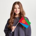 Флаг большой двусторонний с подкладкой Эритрея