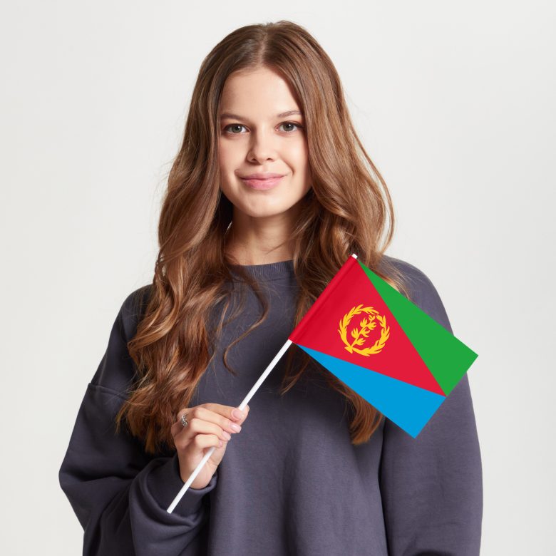 Флаг большой двусторонний с подкладкой Эритрея
