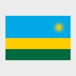 Флаг среднего размера двусторонний Руанда