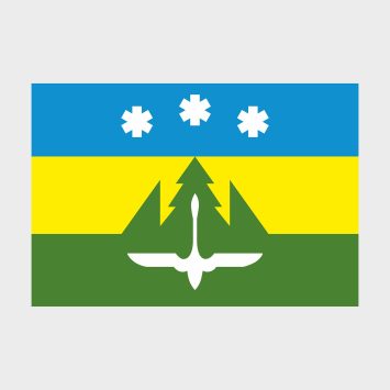 Флаг большой односторонний Ханты-Мансийск