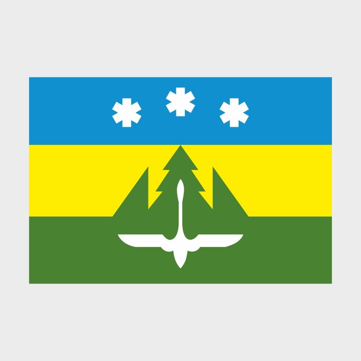 Флаг малый односторонний Ханты-Мансийск
