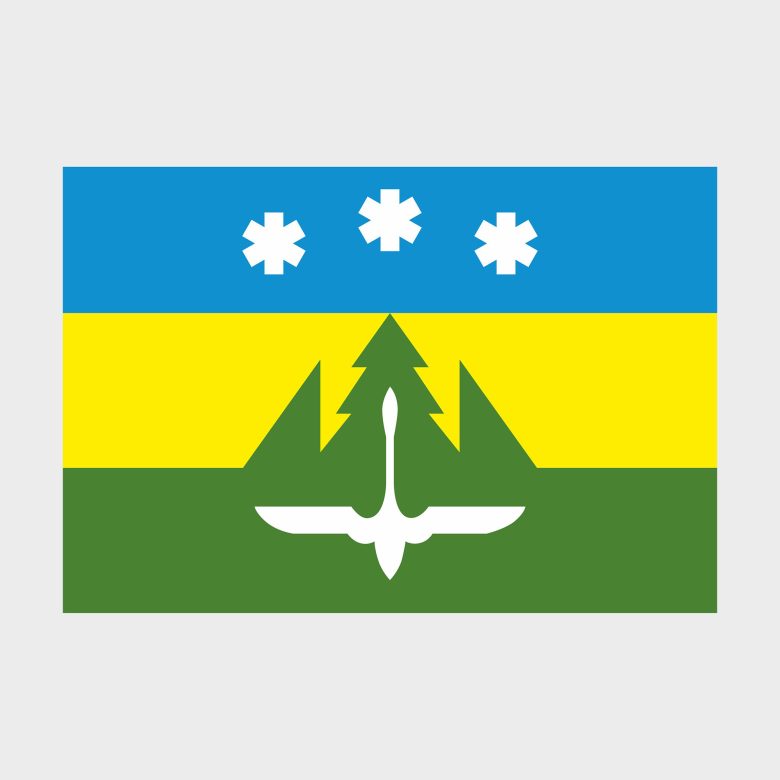 Флаг стандартный двусторонний Ханты-Мансийск