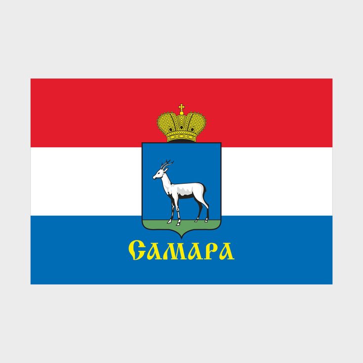 Флаг малый двусторонний Самара