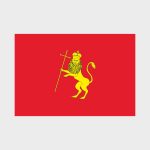 Флаг среднего размера односторонний, прямая печать Владимир
