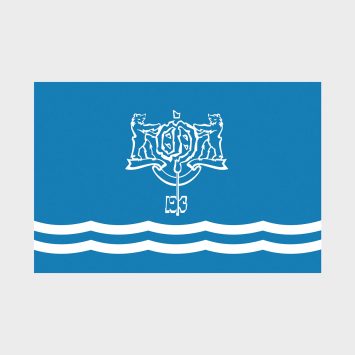 Флаг большой односторонний Южно-Сахалинск