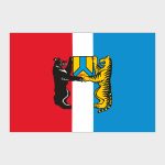Флаг среднего размера двусторонний с подкладкой Хабаровский край