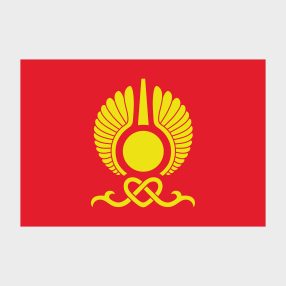Флаг большой двусторонний, Блэкаут Кызыл